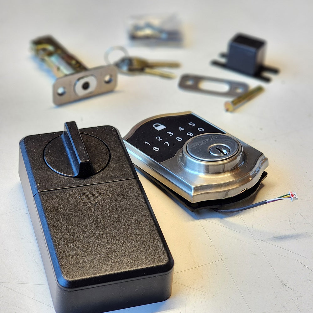 Castle Satin Nickel Compact Touch Electronic Single Cylinder Deadbolt (32GC7X2D01AHP) Castle Satin Nickel Compact Touch Electronic Single Cylinder Deadbolt (32GC7X2D01AHP)